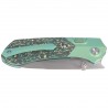 Nóż składany Remette Meteor Green Anodizing Carbon Fiber/Titanium, Pearlescent M390 (RTPT-CL)