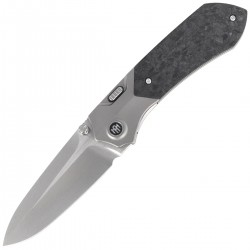Nóż składany Remette Meteor Sandblasting Carbon Fiber/Titanium, Pearlescent M390 (RTPT-EL)