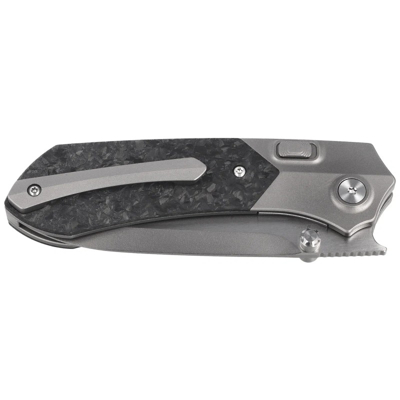 Nóż składany Remette Meteor Sandblasting Carbon Fiber/Titanium, Pearlescent M390 (RTPT-EL)
