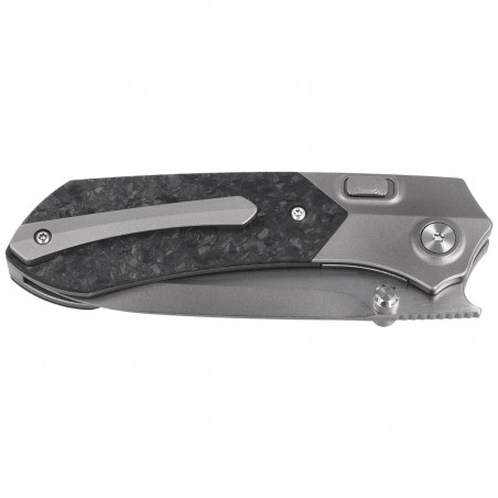 Nóż składany Remette Meteor Sandblasting Carbon Fiber/Titanium, Pearlescent M390 (RTPT-EL)