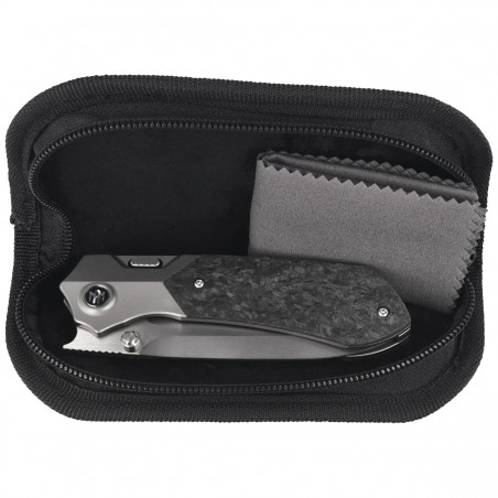 Nóż składany Remette Meteor Sandblasting Carbon Fiber/Titanium, Pearlescent M390 (RTPT-EL)