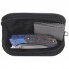 Nóż składany Remette Meteor Blue Titanium/Ultimate Warrior CamoCarbon, Pearlescent M390 (RTPT-UC)
