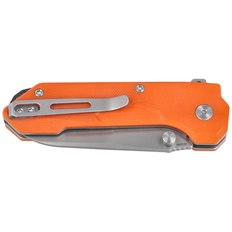 Nóż składany Remette Cosmic Orange CNC G10, Sandblasting 14C28N (RTCO-GO)
