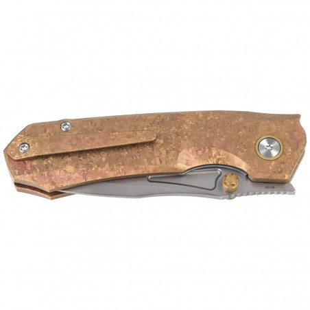 Nóż składany Remette Rhino Gold Crystallized Titanium, Pearlescent M390 (RNTB2)