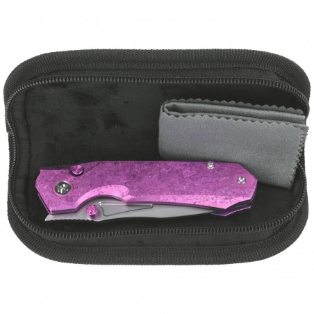 Nóż składany Remette Rhino Pink Crystallized Titanium, Pearlescent M390 (RNTB1)