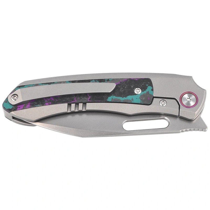 Nóż składany Remette Orca "Jazzy CamoCarbon" Titanium/Carbon Fiber, Pearlescent M390 (ORCAJY)