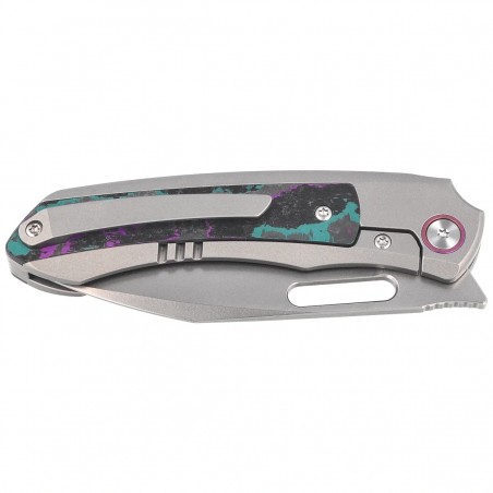 Nóż składany Remette Orca "Jazzy CamoCarbon" Titanium/Carbon Fiber, Pearlescent M390 (ORCAJY)