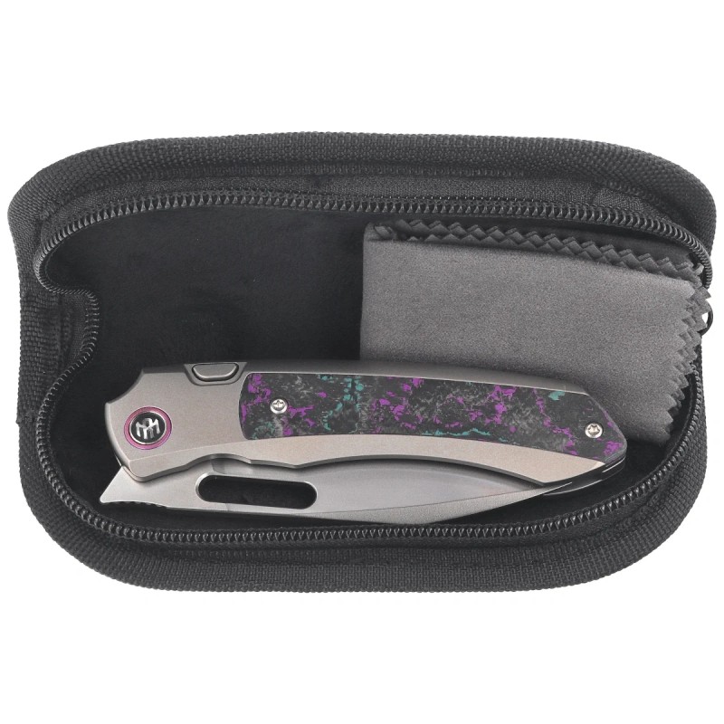 Nóż składany Remette Orca "Jazzy CamoCarbon" Titanium/Carbon Fiber, Pearlescent M390 (ORCAJY)