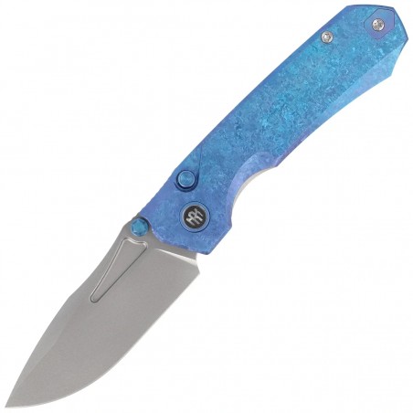 Nóż składany Remette Rhino Blue Crystallized Titanium, Pearlescent M390 (RNTB3)