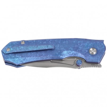 Nóż składany Remette Rhino Blue Crystallized Titanium, Pearlescent M390 (RNTB3)