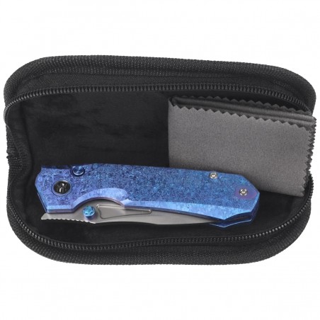 Nóż składany Remette Rhino Blue Crystallized Titanium, Pearlescent M390 (RNTB3)