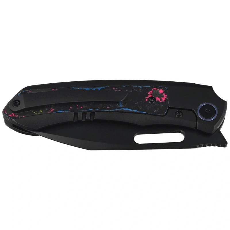 Nóż składany Remette Orca Black Titanium/Ultimate Warrior CamoCarbon, Black DLC Pearlescent M390 (ORCAURD)