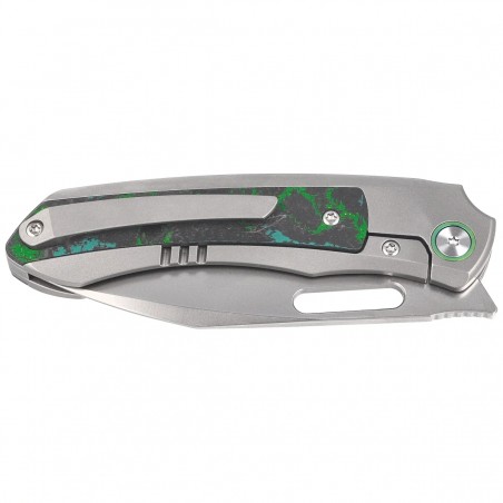 Nóż składany Remette Orca Gray Titanium/Kelp Bed CamoCarbon, Pearlescent M390 (ORCAKD)