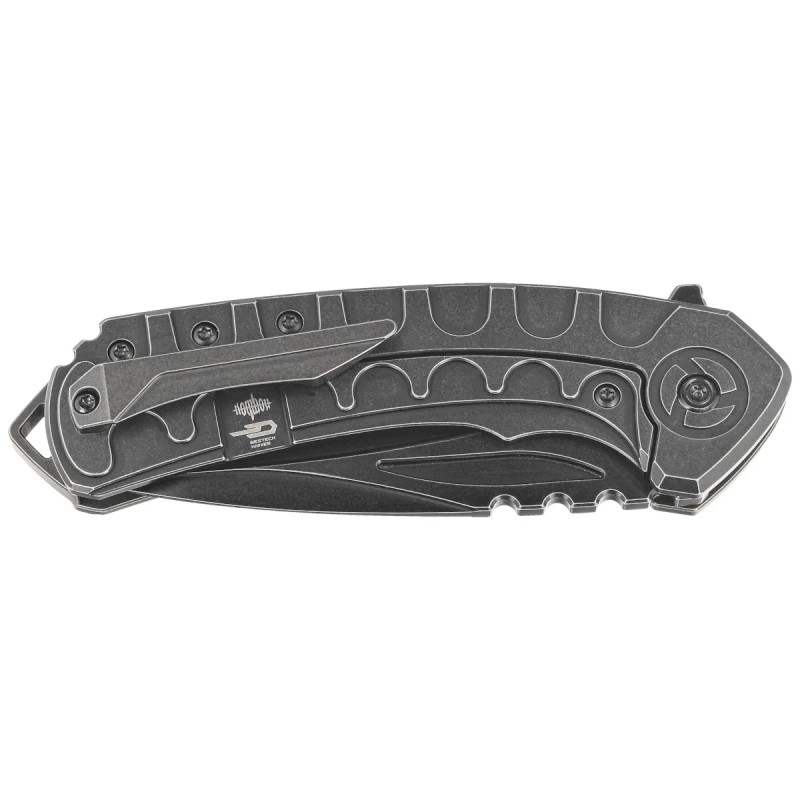 Nóż składany Bestech Buwaya Black Titanium, Black Stonewashed M390 by Kombou (BT2203C)