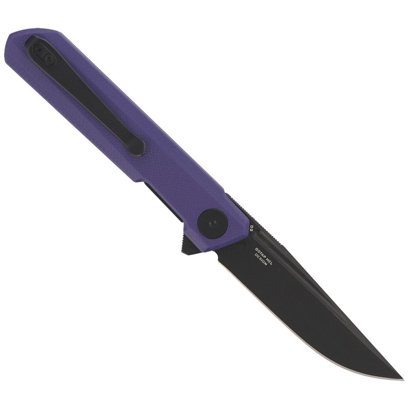 Nóż składany Bestechman Mini Dundee Purple G10, Black PVD D2 by Ostap Hel (BMK03J)
