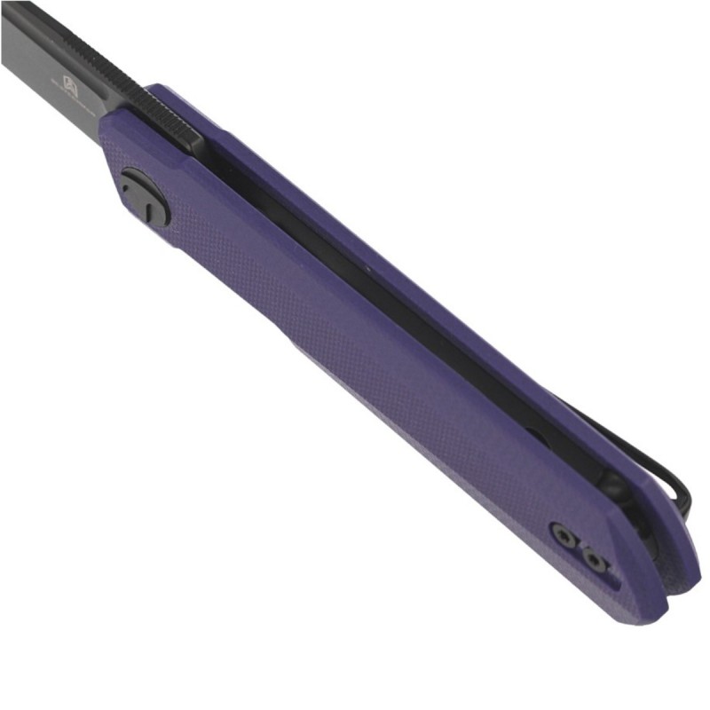 Nóż składany Bestechman Mini Dundee Purple G10, Black PVD D2 by Ostap Hel (BMK03J)