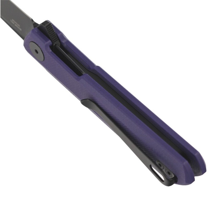 Nóż składany Bestechman Mini Dundee Purple G10, Black PVD D2 by Ostap Hel (BMK03J)