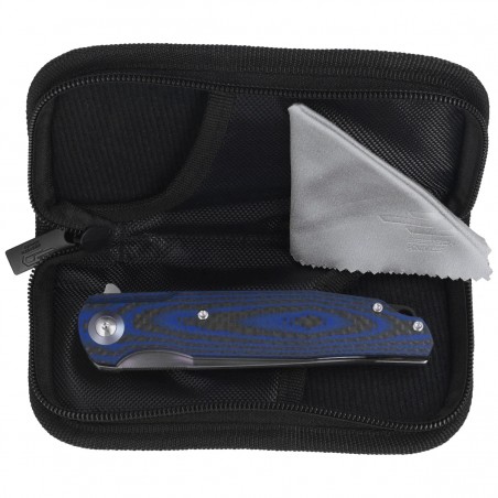 Nóż składany Bestech Ascot Blue Carbon Fiber/G10, Satin D2 (BG19C)