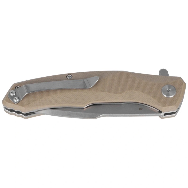 Nóż składany Bestech Warwolf Beige G10, Stonewashed/Satin D2 (BG04C)