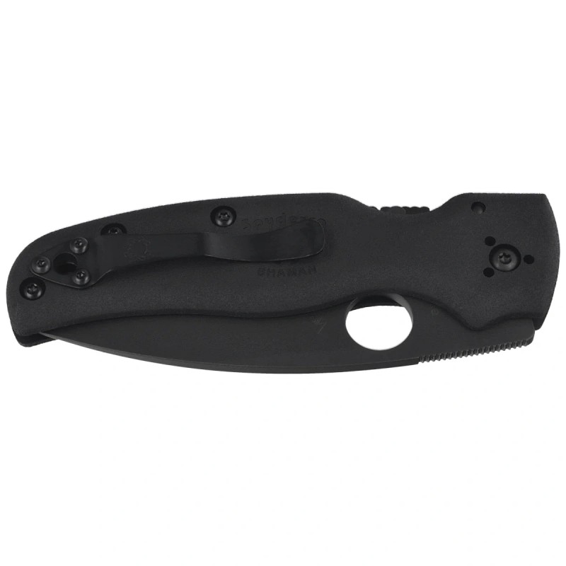 Nóż składany Spyderco Shaman Lightweight Black FRN, Black DLC CTS BD1N by Sal Glesser (C229PBBK)