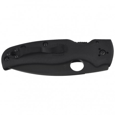 Nóż składany Spyderco Shaman Lightweight Black FRN, Black DLC CTS BD1N by Sal Glesser (C229PBBK)