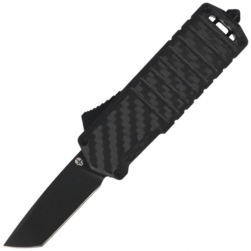 Nóż automatyczny OTF Tekto A2 Badger Mini T/E Carbon Fiber / Aluminum, Black Titanium D2