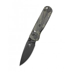 Nóż składany Bestechman Sprite Black-Green G10, Black Stonewashed M390 (BMK21F)
