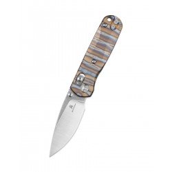 Nóż składany Bestechman Sprite Flamed Titanium, Stonewashed/Satin M390 (BMK21C)
