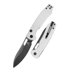 Nóż składany Bestechman Firebird White G10, Black PVD Stonewashed D2 (BMK05E)