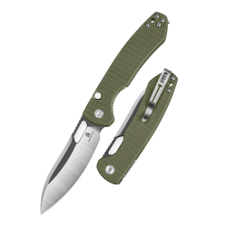 Nóż składany Bestechman Firebird OD Green G10, Satin / Black PVD D2 (BMK05C)