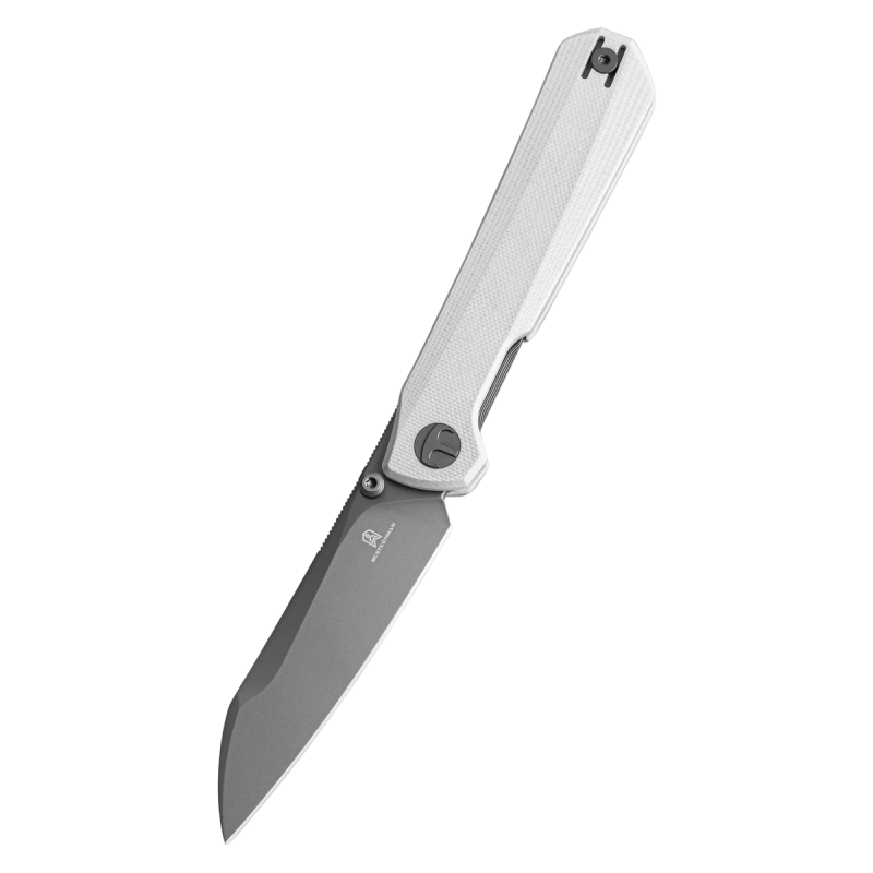 Nóż składany Bestechman Curvee White G10, Grey PVD AEB-L by Ostap Hel (BMK20D)