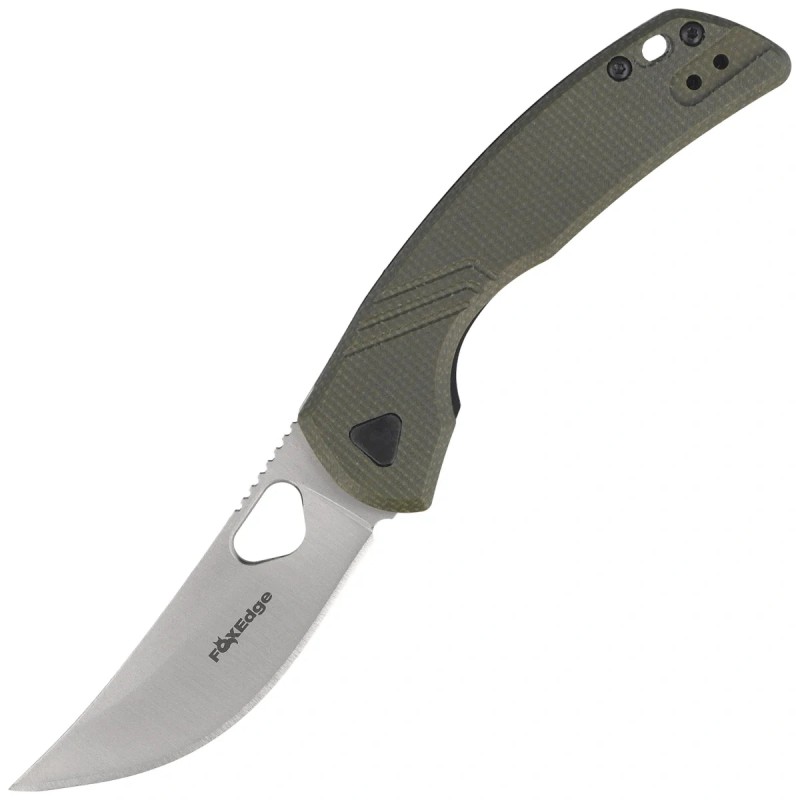 Nóż składany FoxEdge Persian OD Green Canvas Micarta, Satin 9Cr14Mov (FE-038 MCOD)