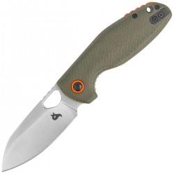 Nóż składany BlackFox Puffy OD Green Canvas Micarta, Satin 10Cr15CoMov (BF-786 MOD)