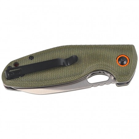Nóż składany BlackFox Puffy OD Green Canvas Micarta, Satin 10Cr15CoMov (BF-786 MOD)