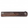 Nóż składany Fox Chnops Heritage Ziricote Wood, Satin Hybrid Cryo by Raven Knives Design (FX-544 ZW)