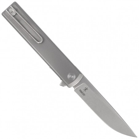 Nóż składany Fox Chnops Heritage Gray Titanium, Stonewashed Hybrid Cryo by Raven Knives Design (FX-544 TI)