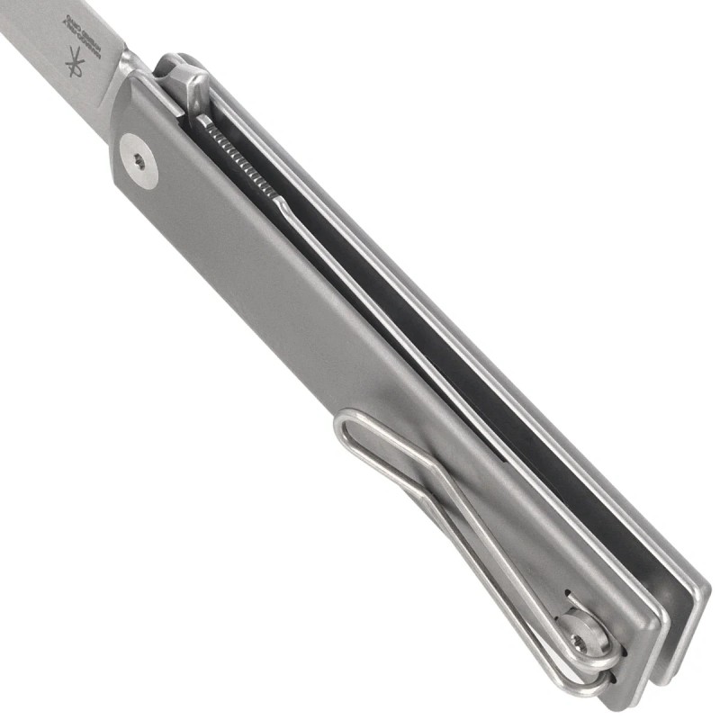 Nóż składany Fox Chnops Heritage Gray Titanium, Stonewashed Hybrid Cryo by Raven Knives Design (FX-544 TI)