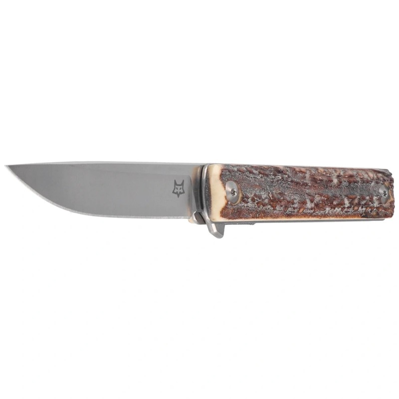Nóż składany Fox Chnops Heritage Deer Horn, Satin Hybrid Cryo by Raven Knives Design (FX-544 CE)