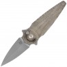Nóż składany FOX Saturn Flipper OD Green Canvas Micarta, Stonewashed N690Co by Denis Simonutti (FX-551 MOD)