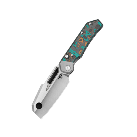 Nóż składany Bestech Nyrrdreki Titanium/Shipwreck Camo Carbon, Satin M390 by Fabian Hobbelen (BT2607C)