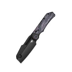 Nóż składany Bestech Nyrrdreki Black Titanium/Black-Purple G10, Black PVD M390 by Fabian Hobbelen (BT2607B)