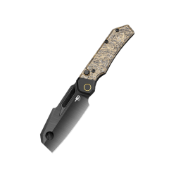 Nóż składany Bestech Nyrrdreki Black Titanium/Dark Matter Gold Fatcarbon, Satin DLC M390 by Fabian Hobbelen (BT2607D)