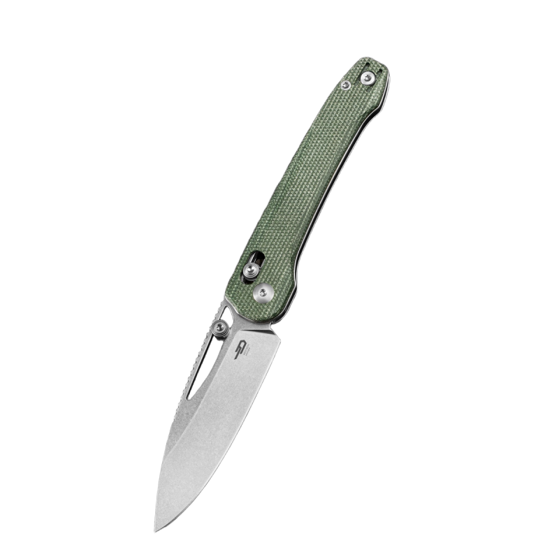 Nóż składany Bestech Cobber Green Micarta, Stonewashed 14C28N by Happy as Larry (BG68D)