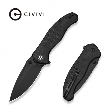Nóż składany Civivi Vyrent Black G10, Black Stonewashed Nitro-X7 (C25037-1)
