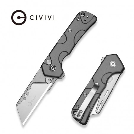 Nóż składany Civivi Pulsara Utility Gray Aluminum, Stonewashed 6Cr13 (C24041F-4)