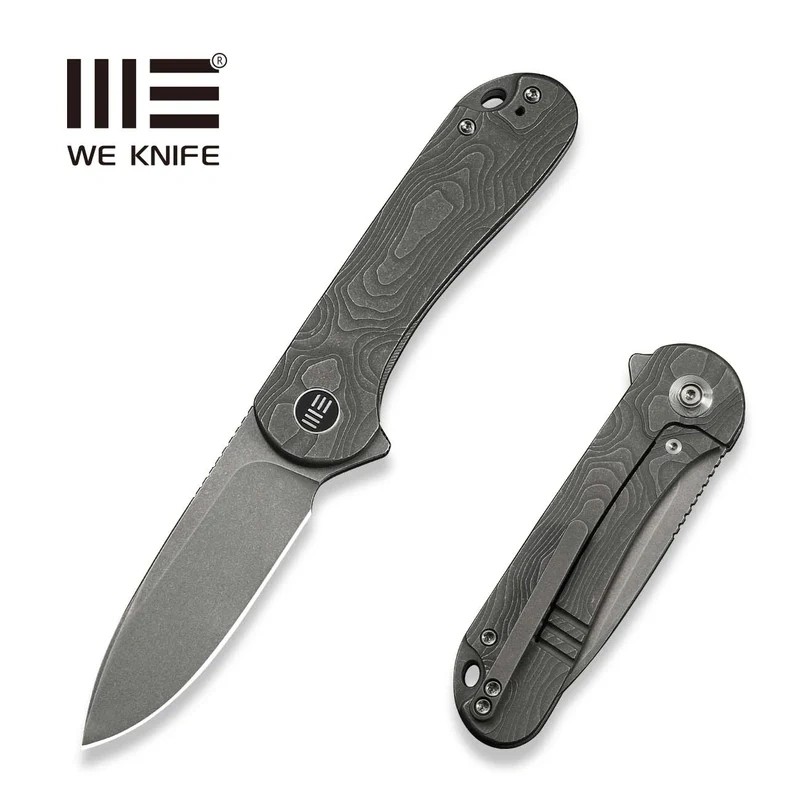 Nóż składany WE Knife Elementum Gray Titanium, Gray Stonewashed MagnaCut (WE18062X-2)