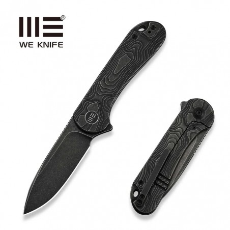Nóż składany WeKnife Elementum Flipper Black Titanium, Black Stonewashed MagnaCut (WE18062X-1)