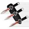Noże do rzucania Martinez Albainox Cross Set 3 szt Black Cord, Stain 3Cr13Mov (31884)