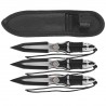 Noże do rzucania Martinez Albainox Skull Set 3 szt Black Paracord, Black 3Cr13Mov (32344)