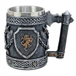 Kufel Tole 10 Imperial Lion-Axe Grey/Golden, Resin-Steel (39801)